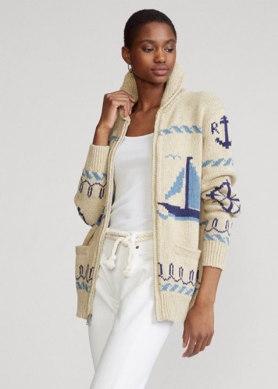 Women's Polo Ralph Lauren Full-Zip Shawl Cardigan | 129084ZFV